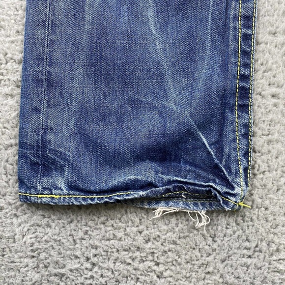 The Lab Of Denim USA Men’s Jeans Straight Waist 33” Medium Wash Butterfly Button - Picture 2 of 14